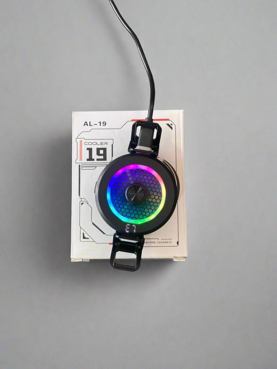 AL-19 RGB Gaming Phone Cooler with Digital Display